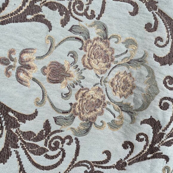 Reversible Floral & Checkered  Tapestry King Size Pillow Sham Set of 2 - Picture 4 of 8